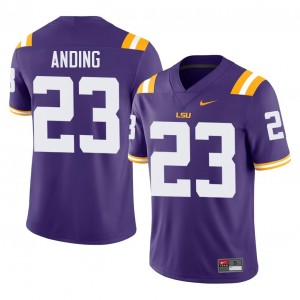 Aidan Anding #23 LSU Jersey | Iconic Purple College Football Men Stitch 23962506
