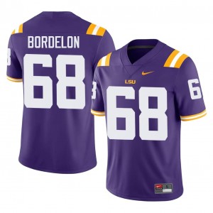 Brett Bordelon #68 Geaux Tigers Jersey | Pro-Grade Purple College Football Men Swen 91309005