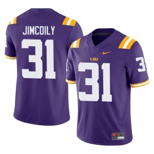 Elite Thread CJ Jimcoily #31 Louisiana State Purple Jersey | Men University Football Stitch Fan Gear 61442177