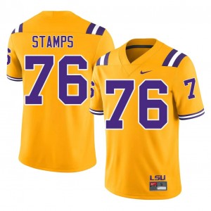 Christian Stamps #76 LSU Tigers Jersey | Gameday Gold College Football Men Embroidery 35152264