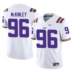 Dominick McKinley #96 Geaux Tigers Jersey | Pro-Grade White College Football Men Stitched 96910390