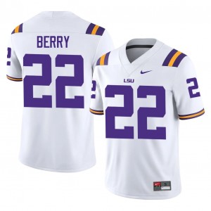 Harlem Berry #22 Louisiana State Jersey | Gameday White College Football Men Stitched 14180788
