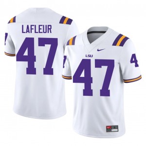 #47 JD LaFleur LSU White Jersey | Authentic Stitched Men Player Football Gear 53975200