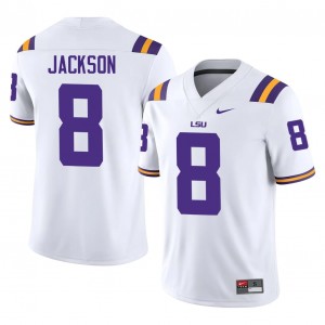 Top-Tier Ja'Keem Jackson #8 Geaux Tigers White Jersey | Men University Football Stitched Fan Gear 77238904