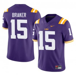 Jaiden Braker #15 Fighting Tigers Jersey | Exclusive Purple College Football Men Swen 27375435