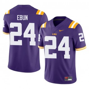 Top-Tier Joseph Ebun #24 Geaux Tigers Purple Jersey | Men University Football Swen Fan Gear 50475736
