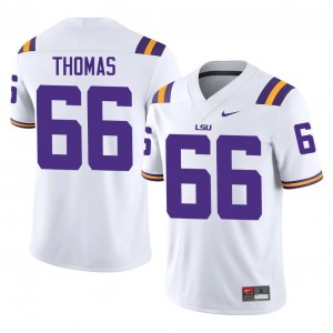 Louisiana State Solomon Thomas #66 White Jersey | Genuine Stitched NCAA Football Men Apparel 19012445