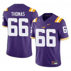 #66 Solomon Thomas LSU Tigers Purple Jersey | Elite Swen Men Player Football Gear 17344117