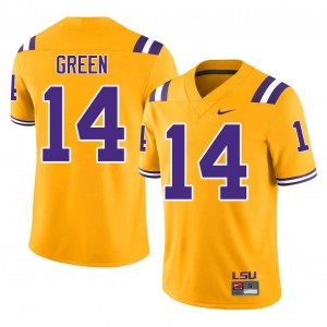 Trey'Dez Green #14 LSU Tigers Jersey | Exclusive Gold College Football Men Embroidery 99544591