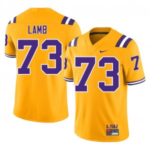 Top-Tier Adrian Lamb #73 Geaux Tigers Gold Jersey | Men University Football Embroidery Fan Gear 32220806