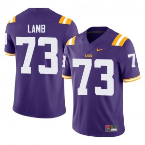 LSU Tigers Adrian Lamb #73 Purple Jersey | Premium Swen NCAA Football Men Apparel 92414745