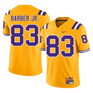 Elite Thread Corey Barber Jr. #83 LSU Tigers Gold Jersey | Men University Football Embroidery Fan Gear 12810480