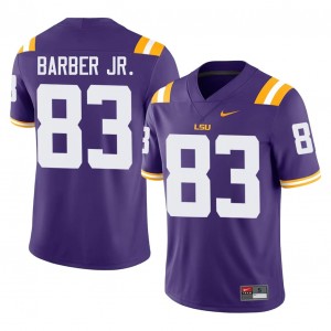 LSU Corey Barber Jr. #83 Purple Jersey | Pro Cut Stitch NCAA Football Men Apparel 67553362