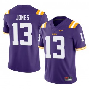 Dilin Jones #13 LSU Tigers Jersey | Gameday Purple College Football Men Stitch 68944829