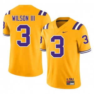 #3 Eugene Wilson III LSU Tigers Gold Jersey | Elite Embroidery Men Player Football Gear 82336982