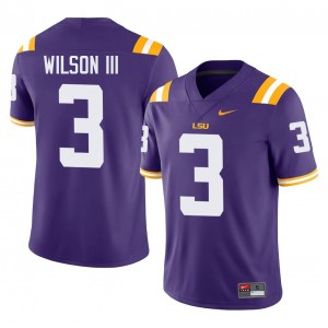 Top-Tier Eugene Wilson III #3 Geaux Tigers Purple Jersey | Men University Football Swen Fan Gear 65310791