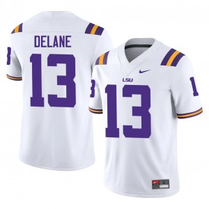 Faheem Delane #13 LSU Jersey | Iconic White College Football Men Stitched 55183748