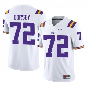 Glenn Dorsey #72 Fighting Tigers Jersey | Exclusive White College Football Men Stitched 39700143