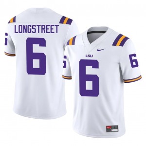Husan Longstreet #6 Fighting Tigers Jersey | Exclusive White College Football Men Stitched 48494373