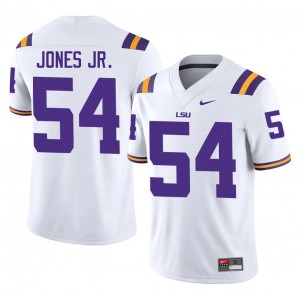 White Ja'Mard Jones Jr. #54 Louisiana State Jersey | Men High School Football Moisture Wicking Stitched 40176656