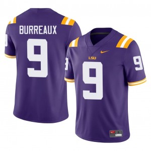 #9 Joe Burrow Burreaux LSU Purple Jersey | Authentic Stitch Men Player Football Gear 79586717