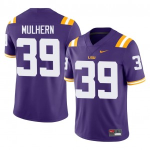 LSU Mack Mulhern #39 Purple Jersey | Pro Cut Stitch NCAA Football Men Apparel 98569322