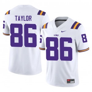 Officially Licensed Mason Taylor #86 LSU White Jersey | Men University Football Stitched Fan Gear 41730168