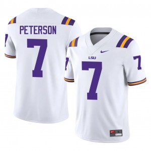 LSU Tigers Patrick Peterson #7 White Jersey | Genuine Stitched NCAA Football Men Apparel 50857065