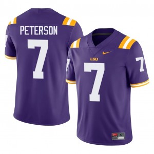 #7 Patrick Peterson Fighting Tigers Purple Jersey | Elite Swen Men Player Football Gear 19658441