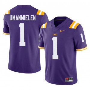 Purple Princewill Umanmielen #1 Geaux Tigers Jersey | Men High School Football Limited Swen 76202174