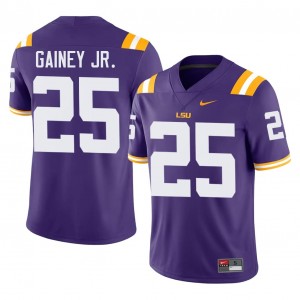 Louisiana State Rod Gainey Jr. #25 Purple Jersey | Genuine Stitch NCAA Football Men Apparel 44440632