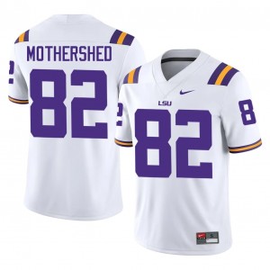 LSU Tigers Roman Mothershed #82 White Jersey | Genuine Stitched NCAA Football Men Apparel 63206878