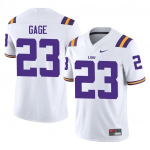 LSU Stacy Gage #23 White Jersey | Pro Cut Stitched NCAA Football Men Apparel 27979739