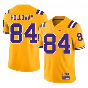 Gold Tyree Holloway #84 Fighting Tigers Jersey | Men High School Football Fresh Embroidery 38178693