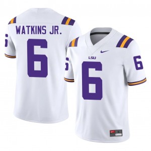 Officially Licensed Winston Watkins Jr. #6 LSU White Jersey | Men University Football Stitched Fan Gear 93760200