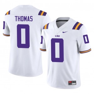 #0 Zavion Thomas LSU White Jersey | Authentic Stitched Men Player Football Gear 30508704