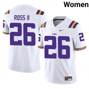 Top-Tier Charles Ross II #26 Geaux Tigers White Jersey | Women University Football Stitched Fan Gear 20833058
