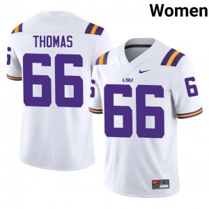 Top-Tier Solomon Thomas #66 Geaux Tigers White Jersey | Women University Football Stitched Fan Gear 47453008