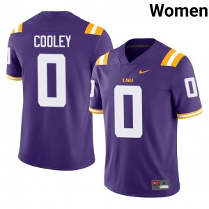 Tamarcus Cooley #0 LSU Tigers Jersey | Exclusive Purple College Football Women Swen 93782560