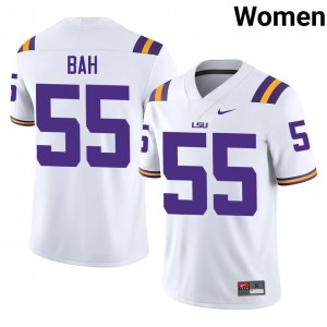 Aliou Bah #55 LSU Tigers Jersey | Gameday White College Football Women Stitched 51188149