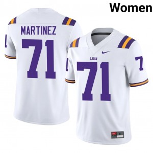 Officially Licensed Brysten Martinez #71 LSU White Jersey | Women University Football Stitched Fan Gear 63507045