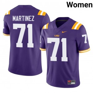 Brysten Martinez #71 Geaux Tigers Jersey | Pro-Grade Purple College Football Women Swen 40380263