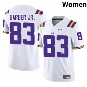White Corey Barber Jr. #83 Louisiana State Jersey | Women High School Football Moisture Wicking Stitched 85083818