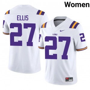 Dez Ellis #27 Fighting Tigers Jersey | Exclusive White College Football Women Stitched 40184190