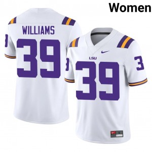#39 Lavonte Williams Fighting Tigers White Jersey | Elite Stitched Women Player Football Gear 25090287
