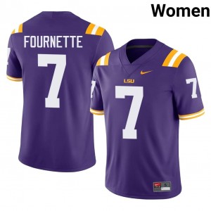#7 Leonard Fournette LSU Tigers Purple Jersey | Elite Swen Women Player Football Gear 38990998