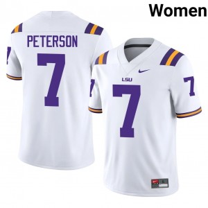 Top-Tier Patrick Peterson #7 Geaux Tigers White Jersey | Women University Football Stitched Fan Gear 28574299