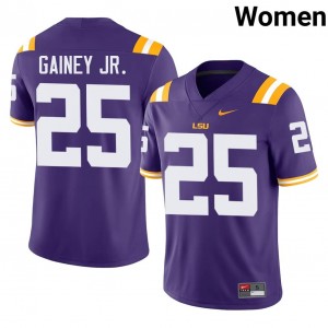 Top-Tier Rod Gainey Jr. #25 Geaux Tigers Purple Jersey | Women University Football Swen Fan Gear 40016593