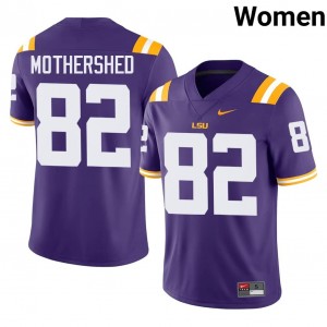 Roman Mothershed #82 Louisiana State Jersey | Gameday Purple College Football Women Stitch 47411992