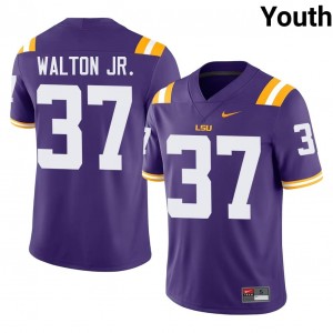 Craig Walton Jr. #37 Geaux Tigers Jersey | Pro-Grade Purple College Football Youth Swen 99883421